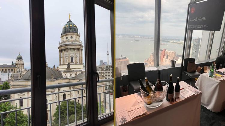 Berlin and New York skyline