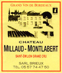 Etiquette Ch�teau Millaud Montlabert 2004