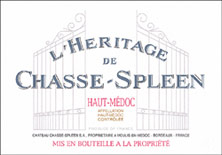Etiquette Ermitage (H�ritage) de Chasse Spleen 1985