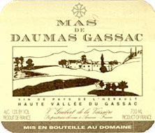 Etiquette Vin de Pays de l'H�rault Mas Daumas Gassac