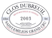 Etiquette Clos Dubreuil 1998