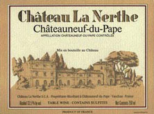 Etiquette Ch�teauneuf-du-Pape Ch�teau la Nerthe