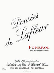 Etiquette Pens�es de Lafleur 1988