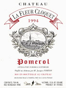Etiquette Ch�teau La Fleur Cloquet 1990
