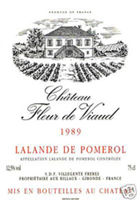 Etiquette Ch�teau Fleur de Viaud 1989