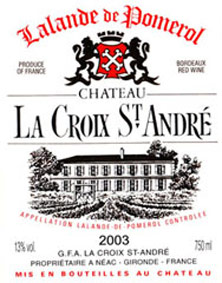 Etiquette La Croix Saint Andr�