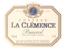 Etiquette Ch�teau La Cl�mence 2000