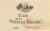 Etiquette Clos de la Vieille Eglise 1975