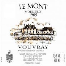 Etiquette Vouvray Le Mont