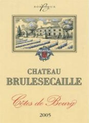 Etiquette Ch�teau Brulesecailles 1990