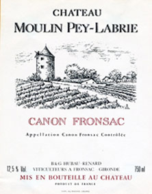 Etiquette Moulin Pey-Labrie