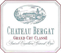 Etiquette Ch�teau Bergat 1986