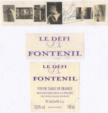 Etiquette Le D�fi de Fontenil 2000