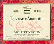 Etiquette Coteaux du Languedoc Aigueli�re  Cote Rousse A. Commeyras 1994
