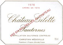 Ch�teau Gilette - Cr�me de T�te 1983