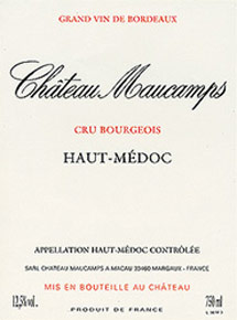 Etiquette Ch�teau Maucamps 1979