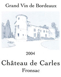 Etiquette Ch�teau de Carles 1990
