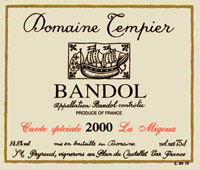 Etiquette Bandol Tempier Cuv�e La Migoua Famille Peyraud 1997