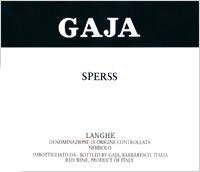 Etiquette Langhe  Sperss Angelo Gaja 1998