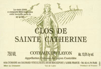 Etiquette Coteaux du Layon Clos Sainte Catherine Domaine des Baumard 1989