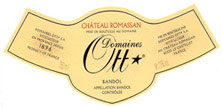 Etiquette Bandol Romassan C�ur de grain Domaines Ott 2000