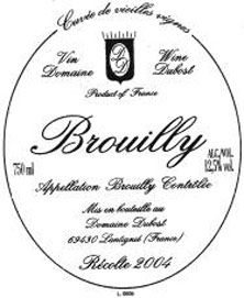 Etiquette Brouilly La Bruy�re