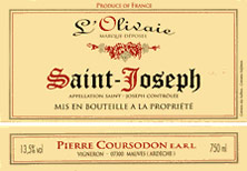 Etiquette Saint-Joseph L'Olivaie Pierre et J�r�me Coursodon 2003