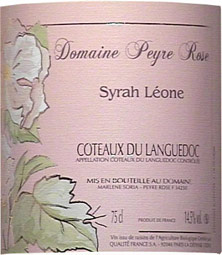 Coteaux du Languedoc Peyre Rose  Syrah Léone (anciennement Belle Léone)