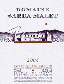 Etiquette C�tes du Roussillon Sardat-MaletLe Sarda
