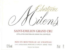 Etiquette Ch�teau Milens 1998