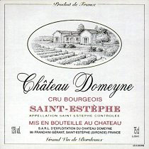 Etiquette Ch�teau Domeyne 1988