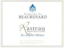 Etiquette C�tes du Rh�ne Villages Rasteau Domaine de BeaurenardArgiles Bleues