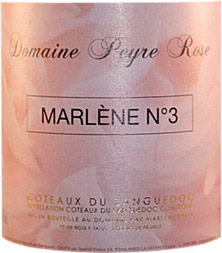 Vin de France (anciennement Coteaux du Languedoc) Peyre Rose Marlène n°3
