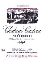Etiquette Ch�teau Castera 1964