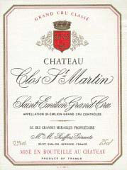 Etiquette Clos Saint Martin 1978