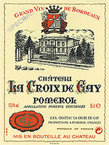 Etiquette Croix de Gay