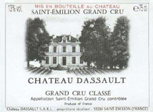Etiquette Ch�teau Dassault 1955