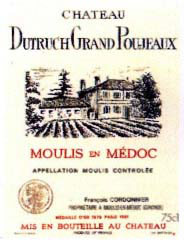 Etiquette Dutruch Grand Poujeaux