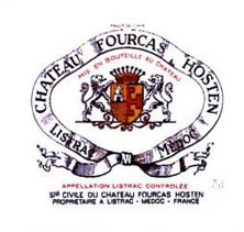 Etiquette Ch�teau Fourcas Hosten 1945