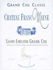 Etiquette Ch�teau Franc Mayne 1928