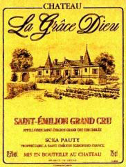 Etiquette Ch�teau la Gr�ce Dieu 1959