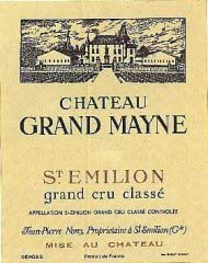 Etiquette Ch�teau Grand Mayne 1928