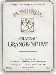 Etiquette Ch�teau Grange-Neuve 1975