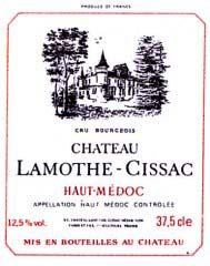 Etiquette Ch�teau Lamothe Cissac 1975