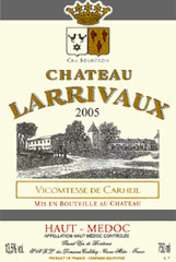 Etiquette Ch�teau Larrivaux 1970