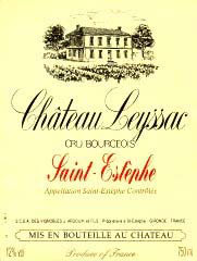 Etiquette Ch�teau Leyssac 1978