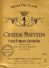 Etiquette Ch�teau Mauvezin 1970