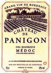 Etiquette Ch�teau de Panigon 1978
