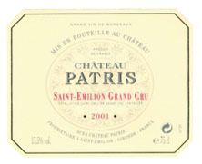 Etiquette Ch�teau Patris 1966