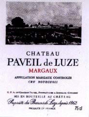 Etiquette Ch�teau Paveil de Luze 1929
